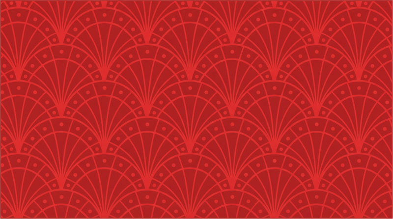 Vinyl teppich rot im eleganten art deco stil - TenStickers