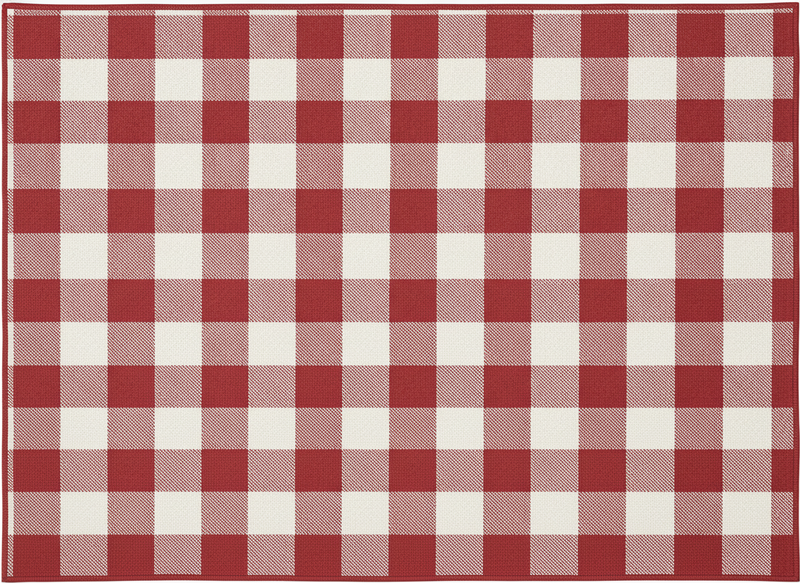 Vinyl teppich rot mit kariertem muster - TenStickers