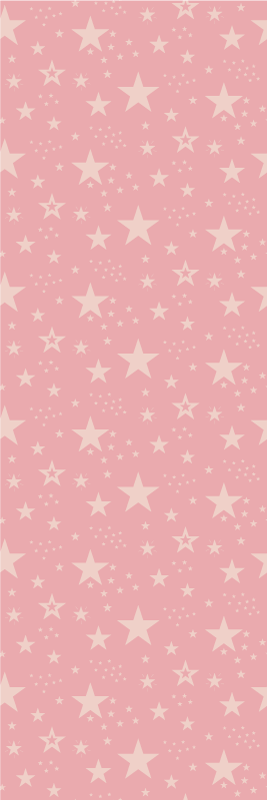 Vinyl teppich rosa mit hellrosa sternen auf dunkelrosa - TenStickers
