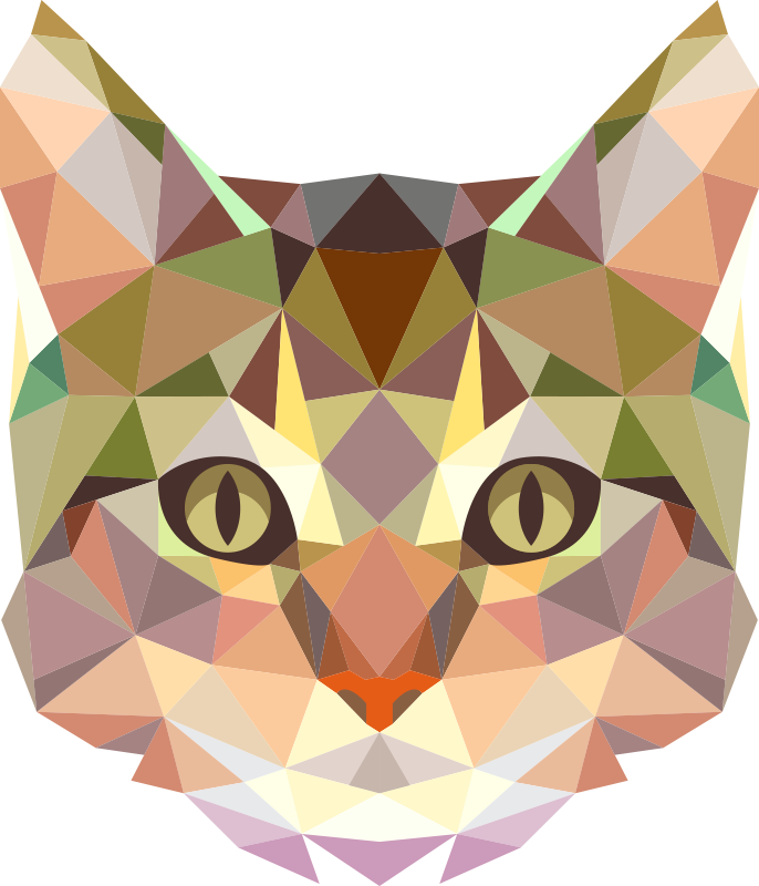 Vinylteppich geometrische Katze - TenStickers