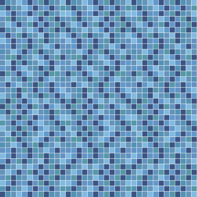 Vinyl Teppich geometrisch blaues Mosaikmuster - TenStickers