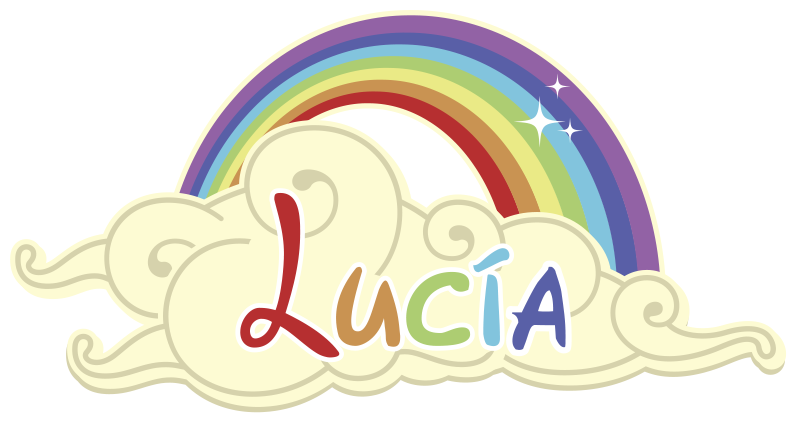 Vinyl Teppich Baby personalisierte Regenbogen-Wolken-Design - TenStickers