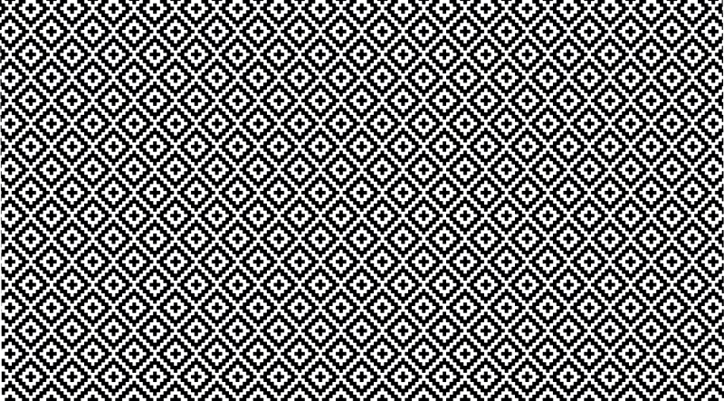 Vinyl Teppich Wohnzimmer geometrisches Schwarz-Weiß-Design - TenStickers