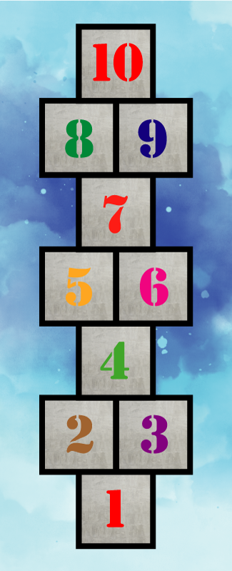 Vinyl Teppich Spiele himmel und hölle spaß - TenStickers