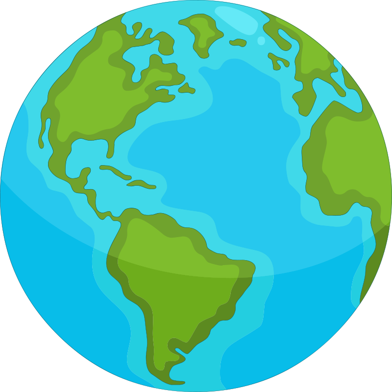 Illustrative weltkarte vinyl teppich - TenStickers