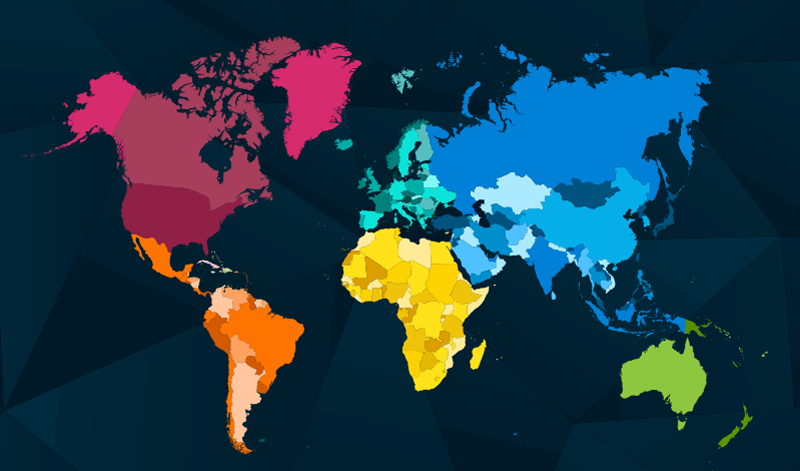 Moderne bunte weltkarte teppichkarte - TenStickers