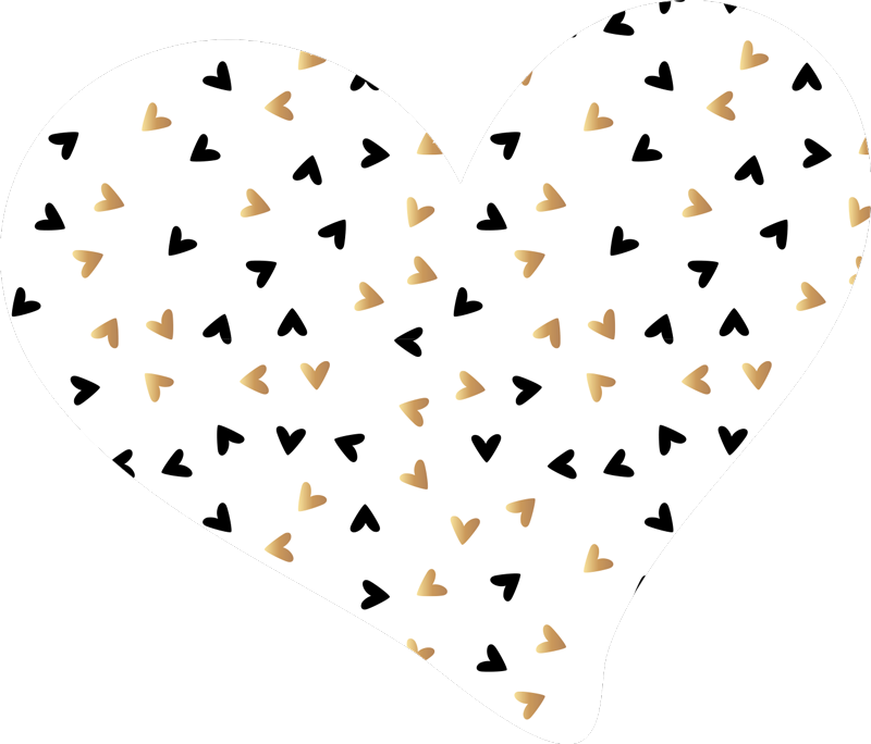 Vinyl Teppich geometrisch herz-streumuster - TenStickers