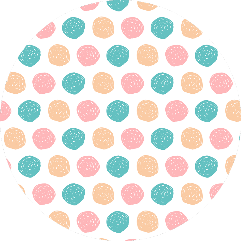 Vinyl Teppich geometrisch kreisförmig gemustert - TenStickers