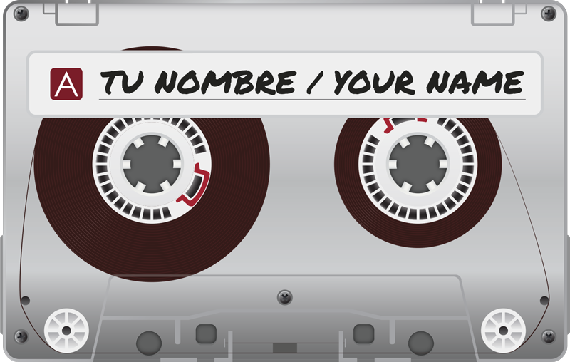 Vinyl Teppich Radiokassette mit Namen - TenStickers