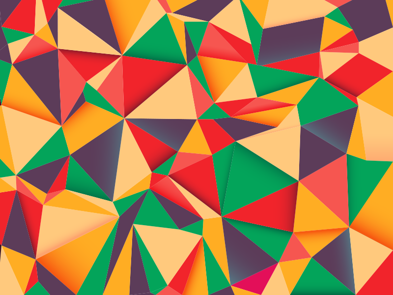 Vinyl Teppich geometrisch bunte dreieckige komposition - TenStickers