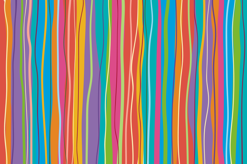 Vinyl teppich gestreift buntes streifenmuster - TenStickers