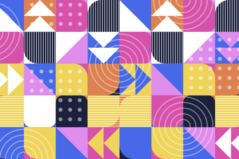 Vinyl Teppich geometrisch geometrisches musterspiel - TenStickers