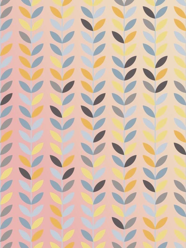 Vinyl Teppich geometrisch abstraktes blattmuster - TenStickers