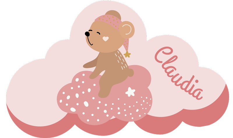 Vinyl Teppich mit Namen anpassbare cloud - TenStickers