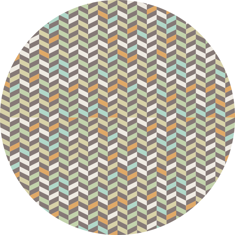 Vinyl Teppich geometrisch chevron-spektrum-kreis - TenStickers
