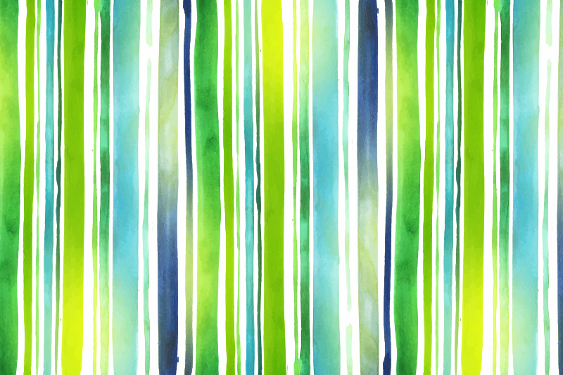 Vinylteppich mit Aquarellstreifen - TenStickers