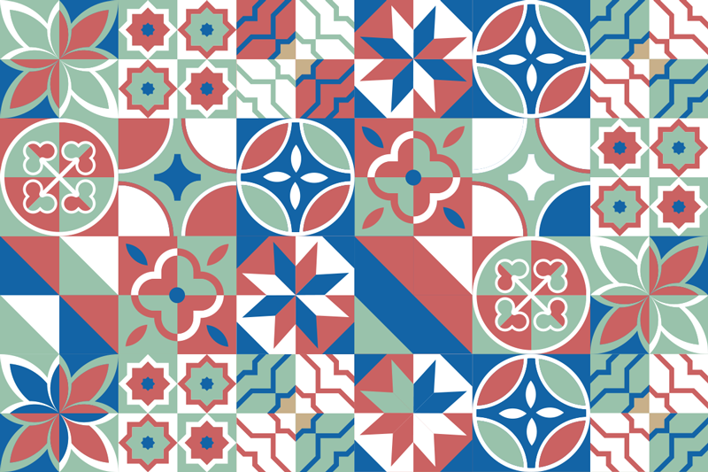 Verschiedene muster vinyl teppich - TenStickers