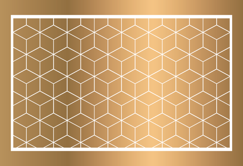 Vinyl Teppich geometrisch geometrische quader illusion - TenStickers