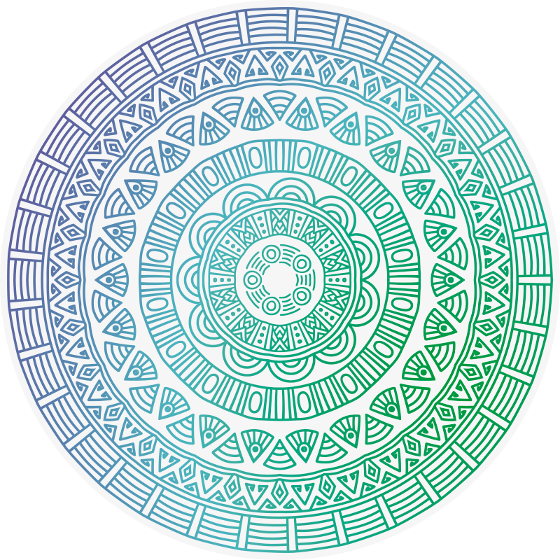 Vinyl teppich mandala zirkuläres muster - TenStickers