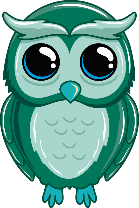 Vinyl Teppich Kinder cartoon-eulenillustration - TenStickers