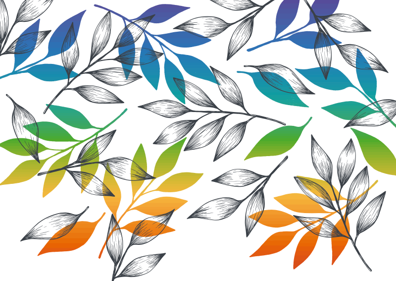 Vinyl Teppich Blumen botanische muster - TenStickers