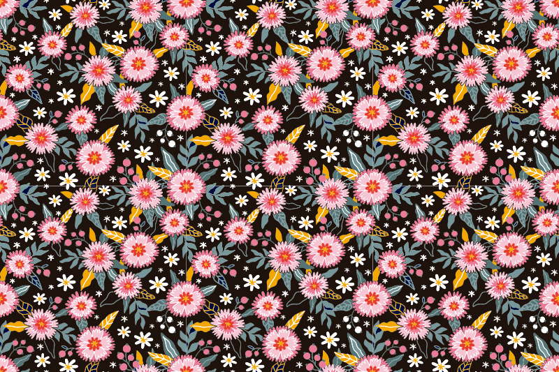Vinyl teppich blumen mit floralem motiv detail - TenStickers