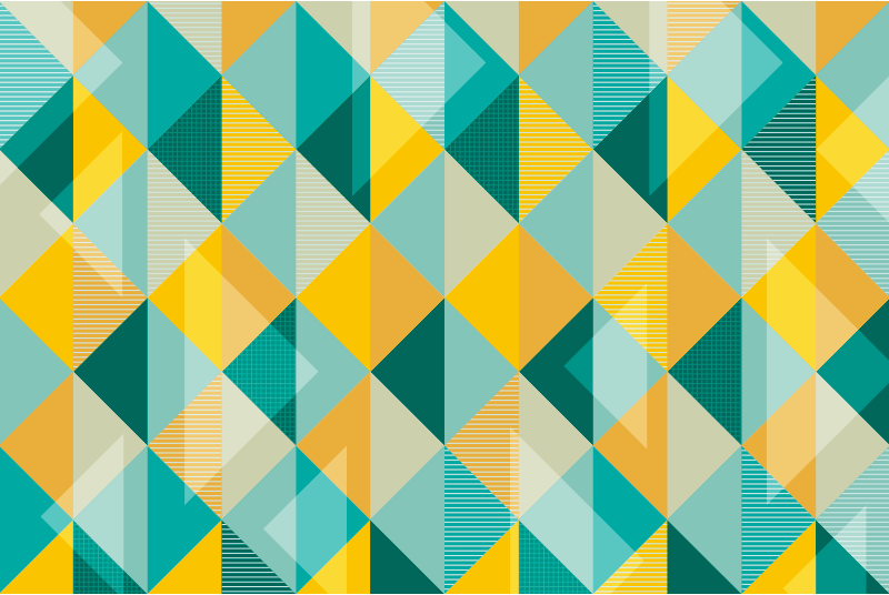 Geometrisches Dreiecke Muster  Vinyl Teppich - TenStickers