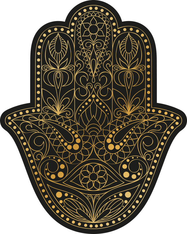 Vinyl Teppich Mandala zier-hamsa - TenStickers