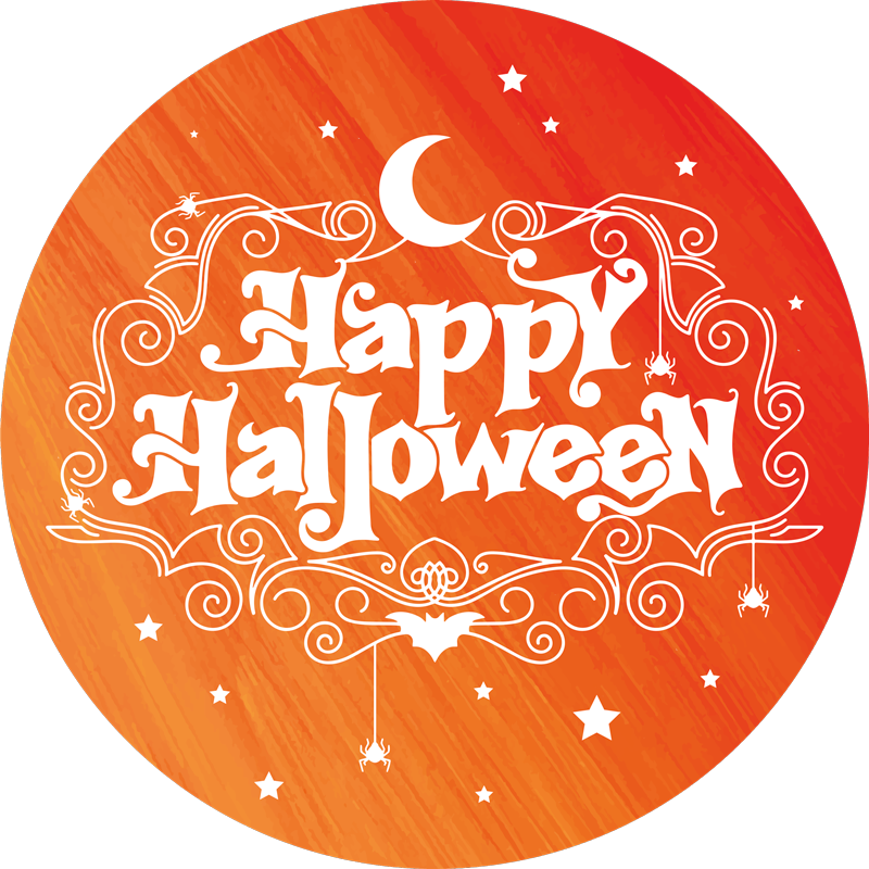 Vinyl teppich halloween festlich rund - TenStickers