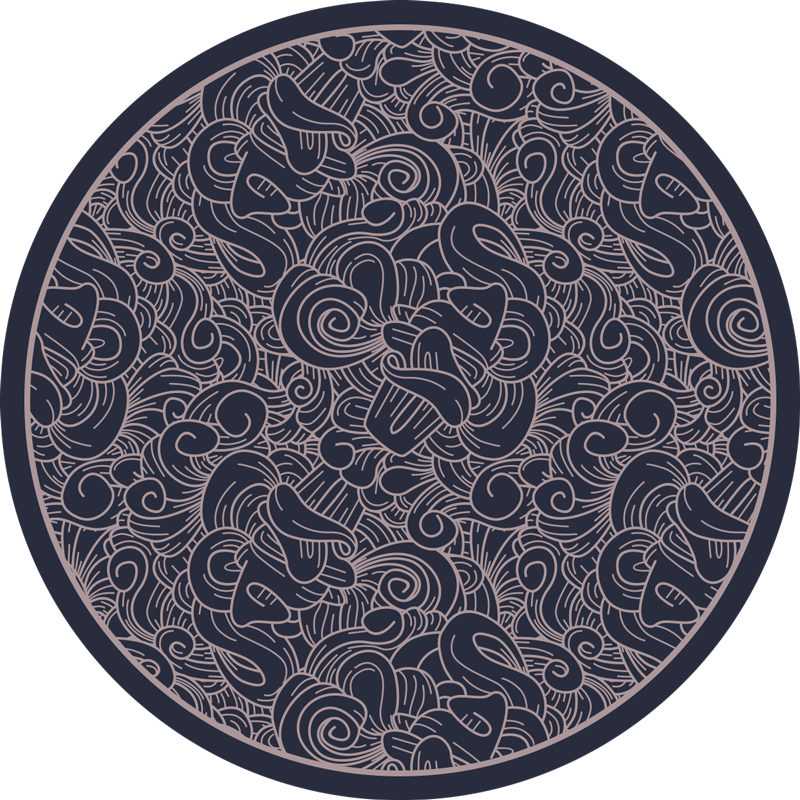 Vinyl teppich mandala mit wirbelmotiv - TenStickers