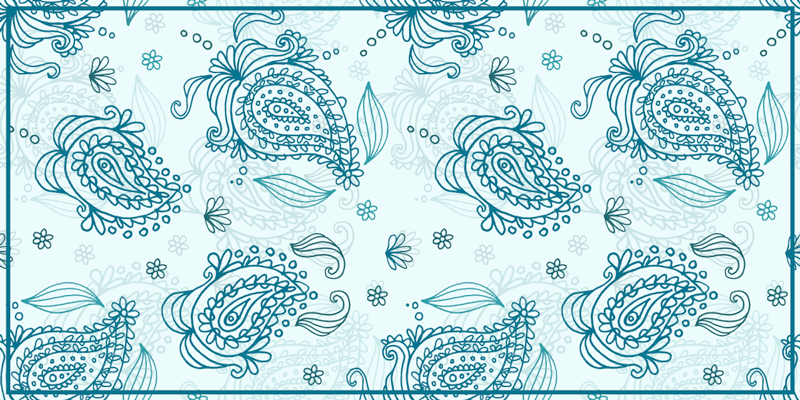 Vinyl teppich mandala paisley harmonie - TenStickers