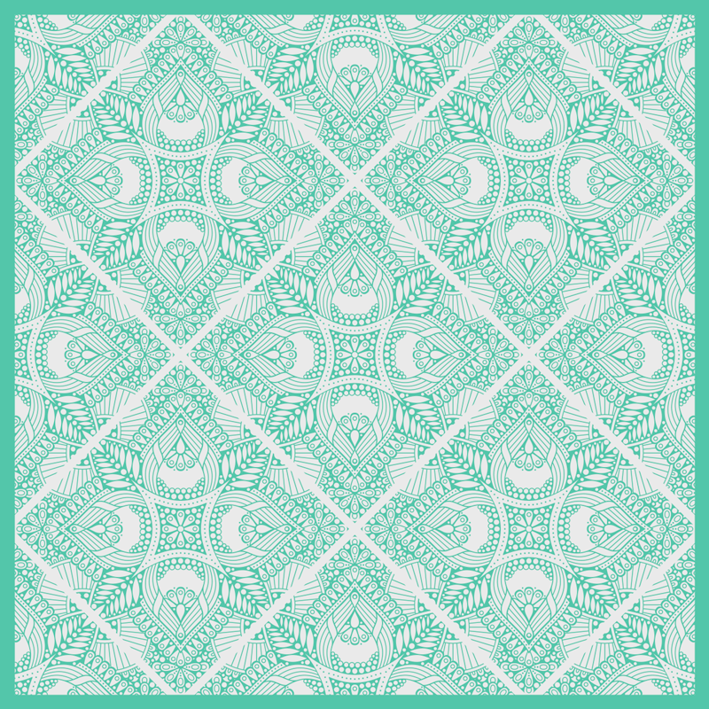 Vinylteppich Paisley Zierziegel - TenStickers