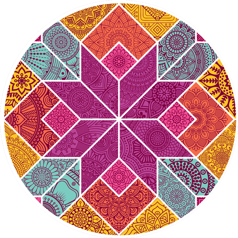 Vinyl teppich mandala mandala komplexität - TenStickers