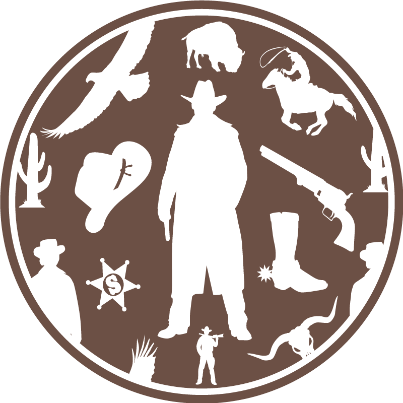 Vinyl Teppich Kinderzimmer cowboy-silhouette - TenStickers