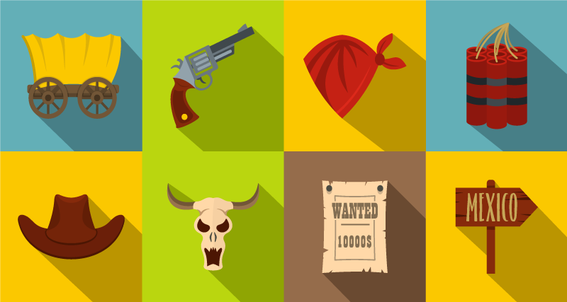 Vinyl Teppich Spiele western-abenteuer - TenStickers