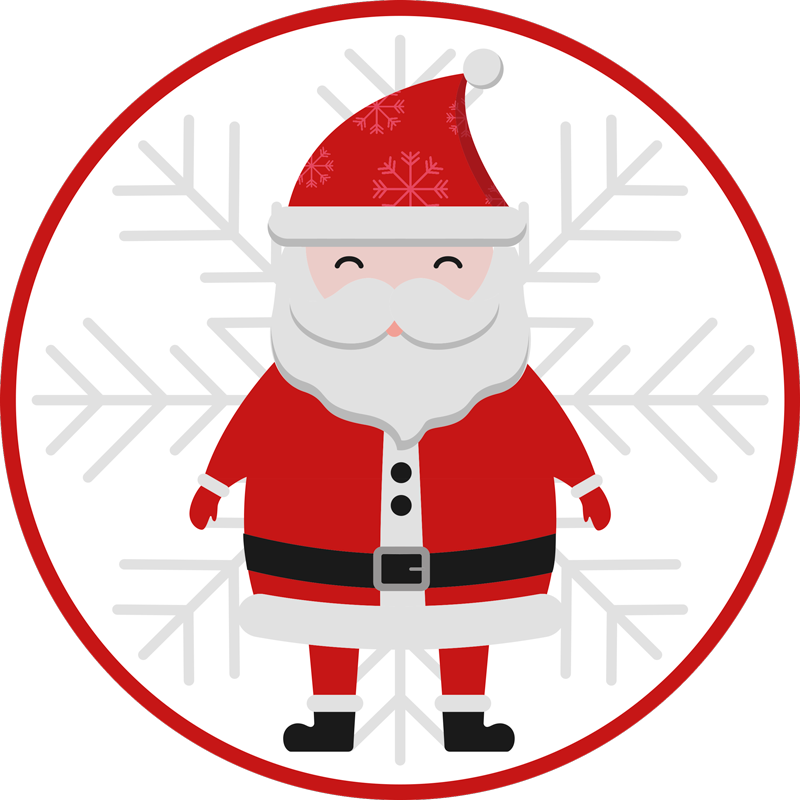 Vinyl Teppich Weihnachten weihnachtsmann-kreis - TenStickers