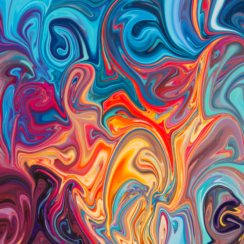 Vinyl Teppich Textur wirbelnde farben - TenStickers