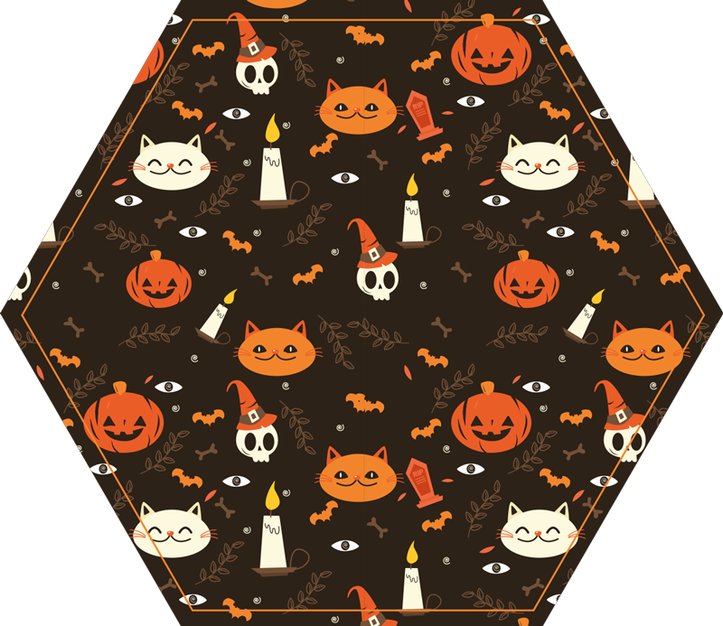 Vinyl teppich halloween festliches halloween muster - TenStickers