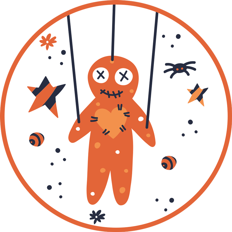 Vinyl teppich halloween lebkuchenhaus - TenStickers