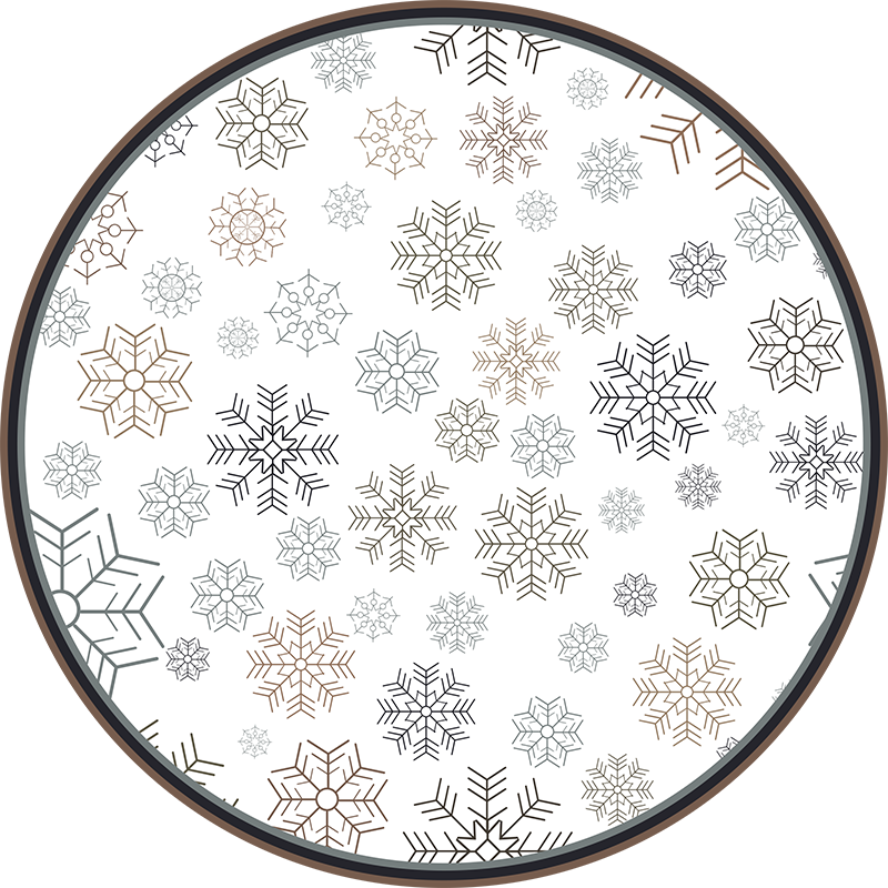 Vinyl teppich weihnachten schneeflocken muster - TenStickers