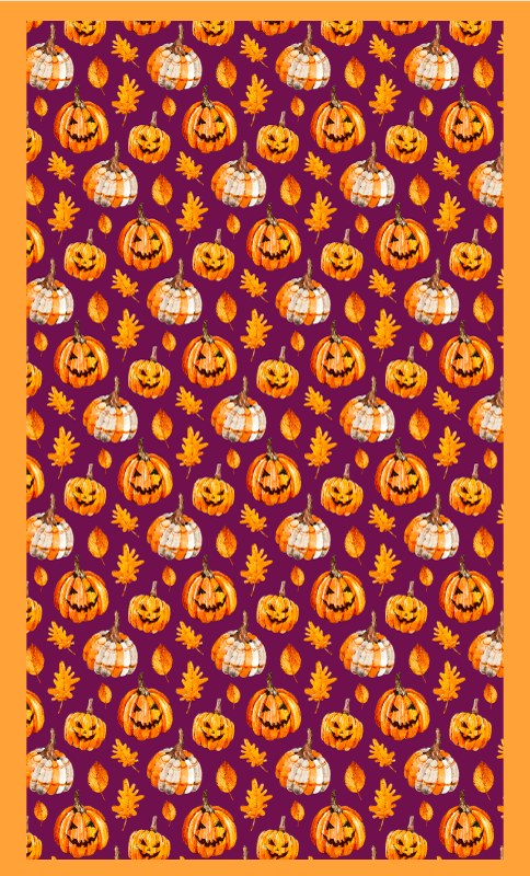 Vinyl Teppich Halloween kürbis-muster - TenStickers