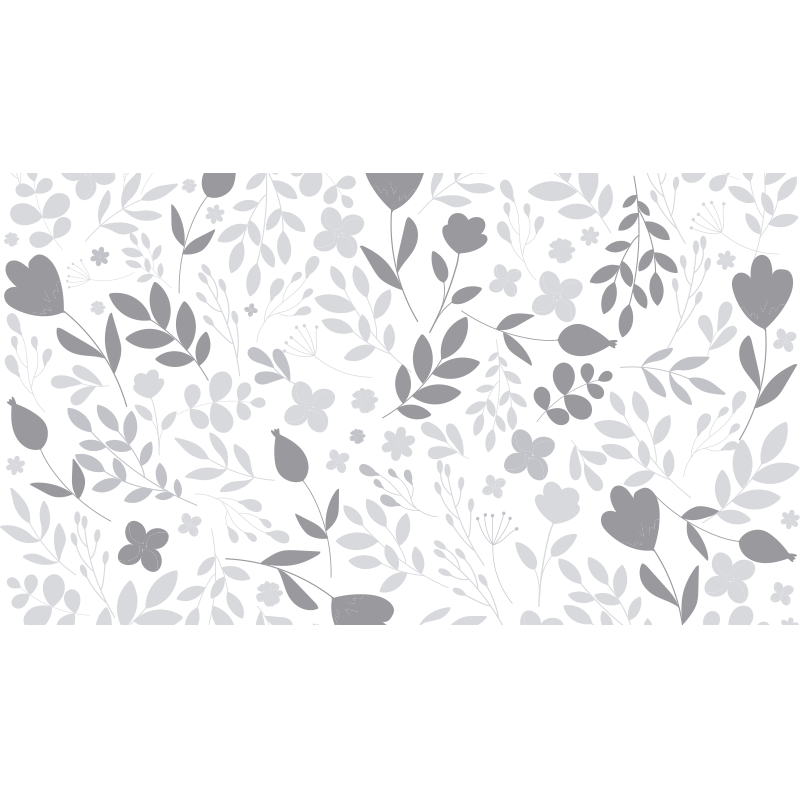 Vinyl Teppich Blumen blumensilhouette - TenStickers