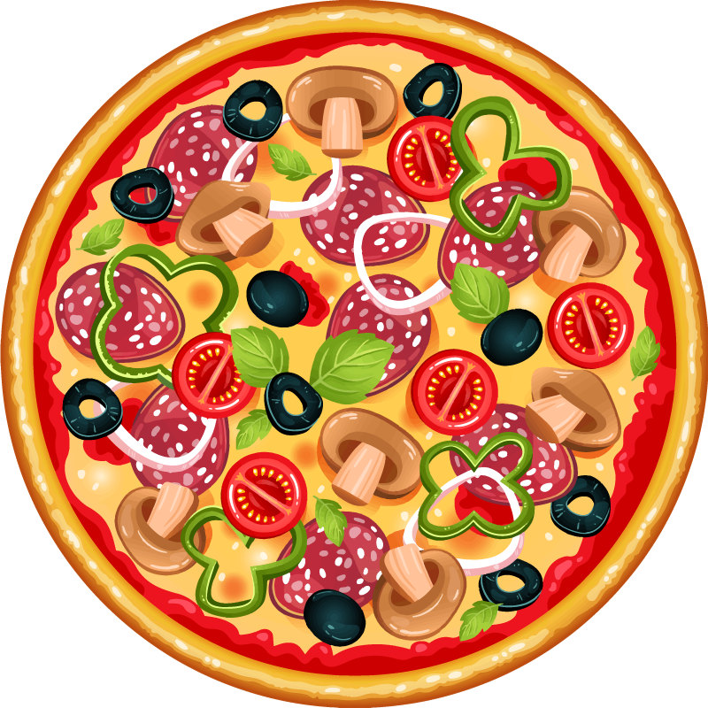 Vinyl Teppich Küche köstliches pizzastück - TenStickers