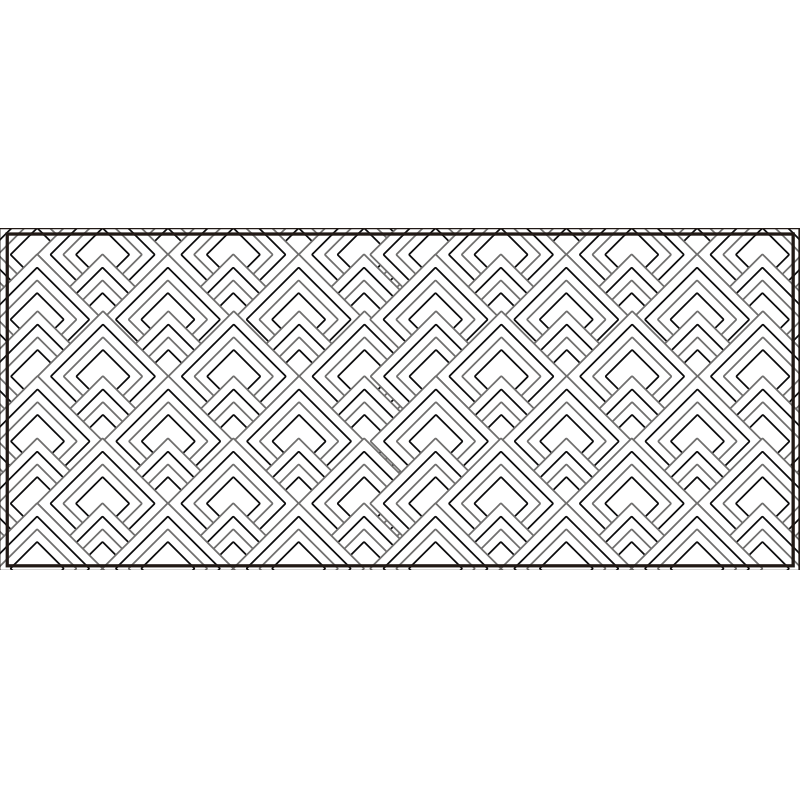 Vinyl Teppich geometrisch geometrisches labyrinthmuster - TenStickers