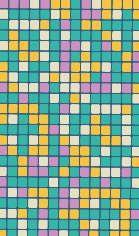 Vinyl Teppich geometrisch buntes gittermuster - TenStickers