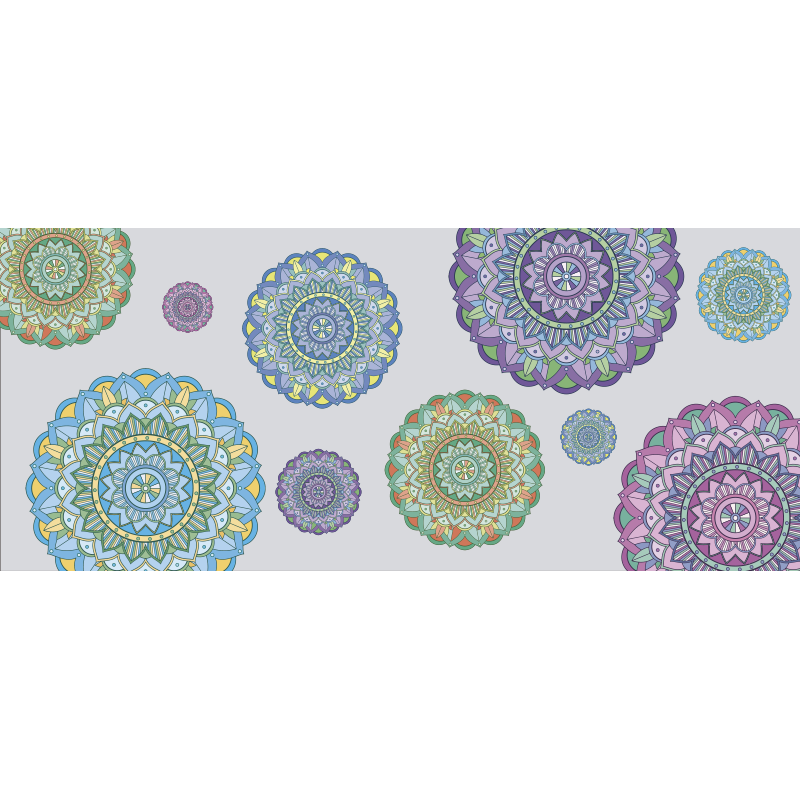 Vinyl teppich mandala ensemble - TenStickers