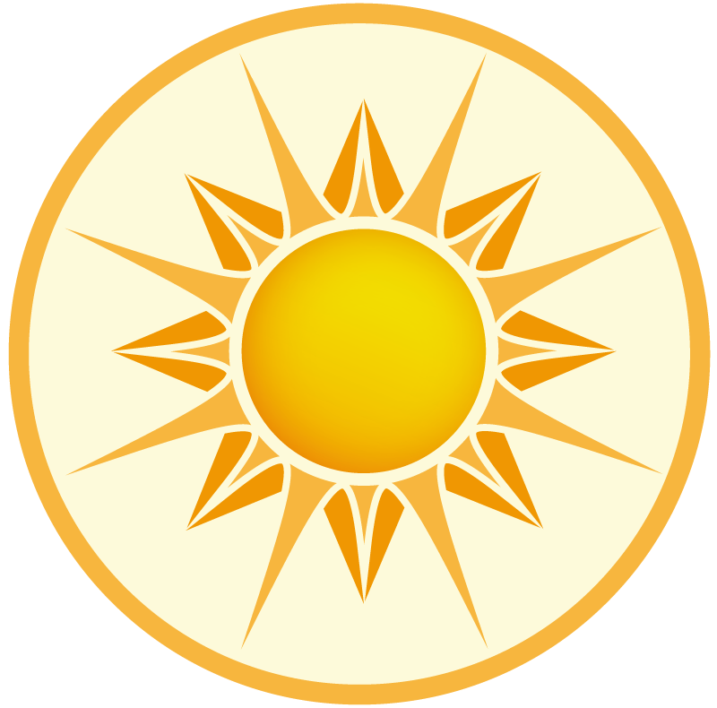 Vinylteppich kindlich sonniger emblemkreis - TenStickers