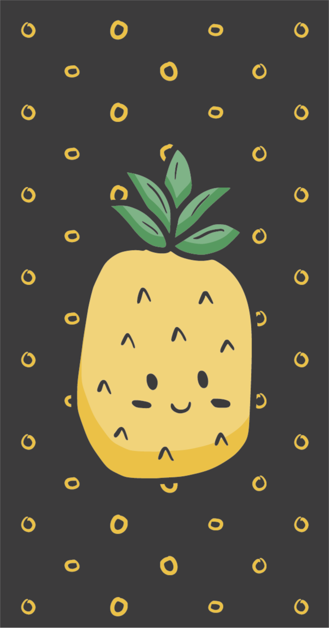 Vinyl Teppich Kinder fröhliche ananas - TenStickers