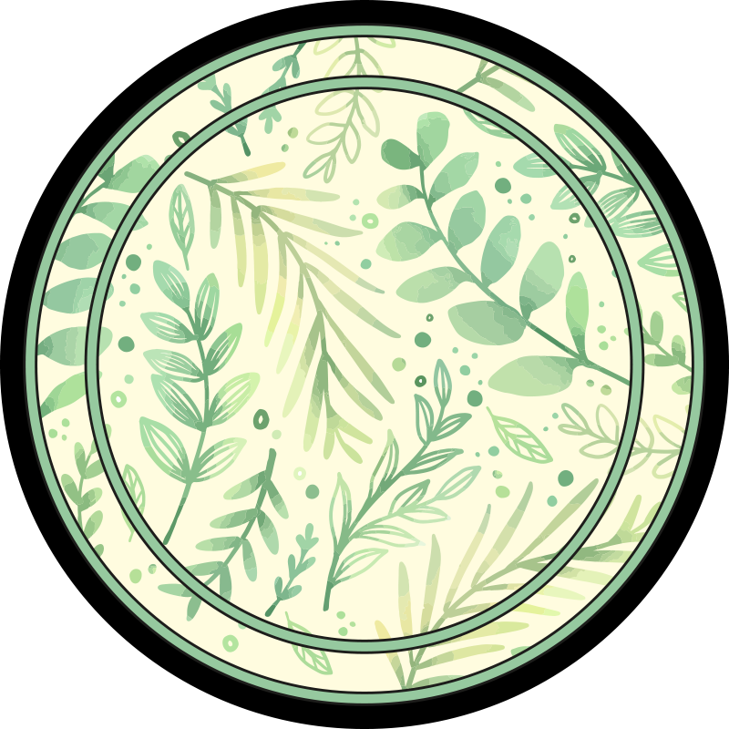 Vinyl Teppich Blumen akzent mit botanischem motiv - TenStickers