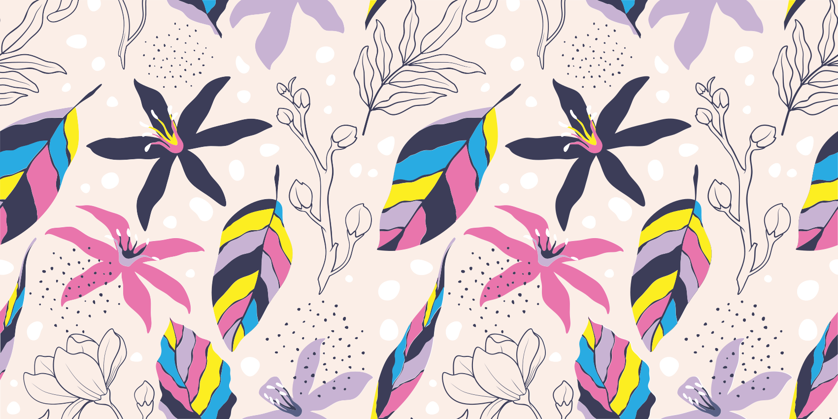 Vinyl Teppich Blumen blumenfantasie - TenStickers